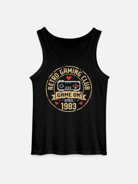 April 1983 Anniversary April 1983 Retro - Gildan Men’s Tank Top - black