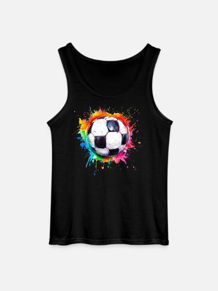 Fußball Ball Aquarell - Gildan Männer Tank Top - Schwarz