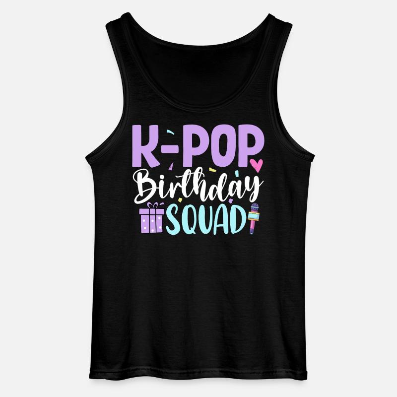 K Pop Birthday Squad - Gildan Männer Tank Top - Schwarz