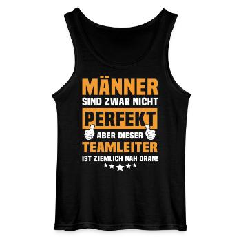 Lustige Teamleiter Sprüche - Gildan Männer Tank Top - Schwarz - Vorne - AI Model Male 185 dark (185cm)