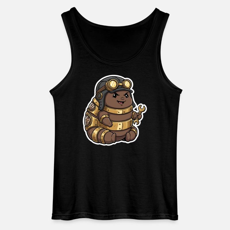 Steampunk-Ingenieur Ingenieur Messing-Crawler - Gildan Männer Tank Top - Schwarz
