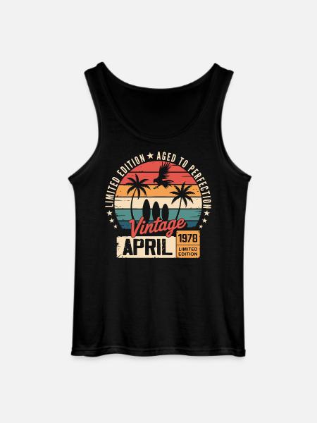 1978 April Birthday Legend April 1978 - Gildan Men’s Tank Top - black