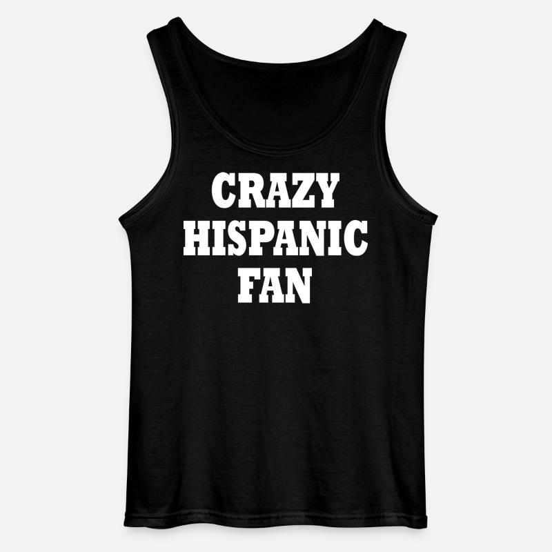 crazy hispanic fan - Gildan Männer Tank Top - Schwarz