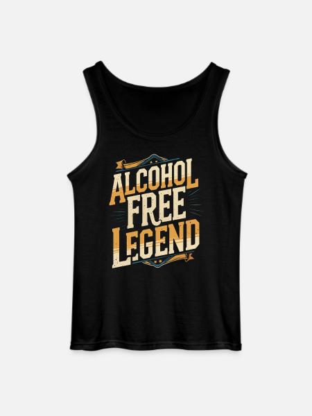 Antialcoholic Abstinent Alcohol Free Legend - Gildan Men’s Tank Top - black