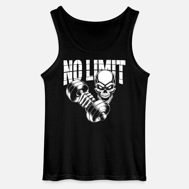 No Limit Skull Bodybuilding - Gildan Männer Tank Top - Schwarz