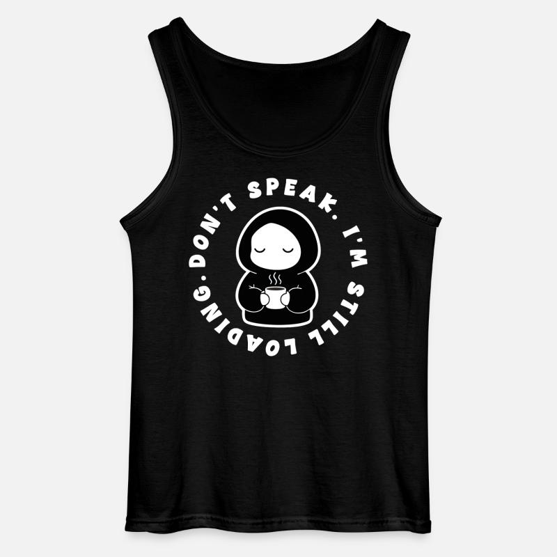 Cafe I'm Still Loading Manga - Gildan Men’s Tank Top - black