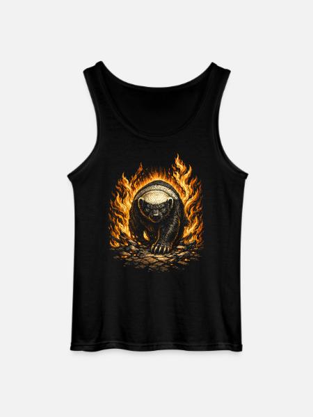 Honigdachs Honey Badger Tier - Gildan Männer Tank Top - Schwarz
