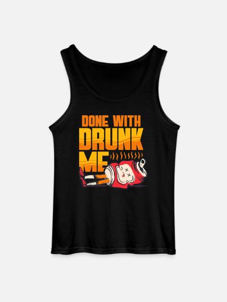 Antialcoholic Abstinent Done With Drunk Me - Gildan Men’s Tank Top - black