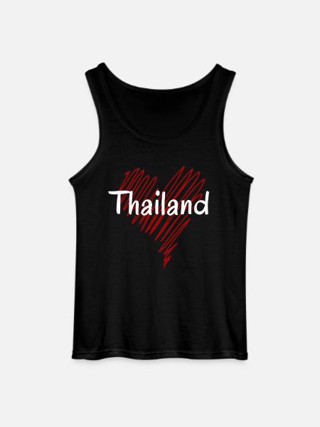 Ich liebe Thailand, Herz Thailand - Gildan Männer Tank Top - Schwarz
