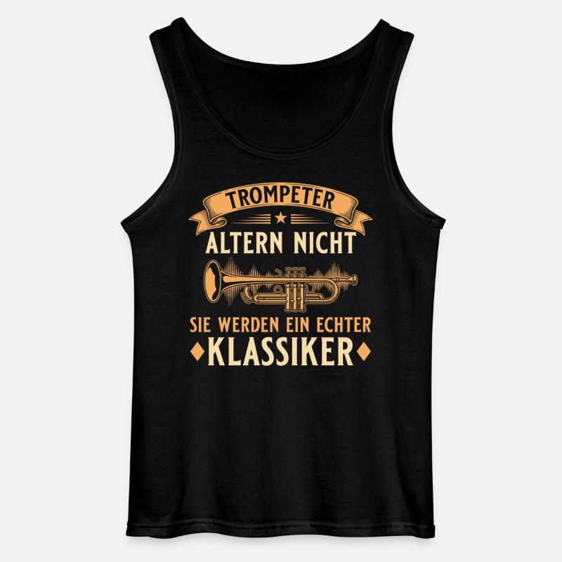 Trompeter altern nicht - Echter Klassiker Musiker - Gildan Männer Tank Top - Schwarz