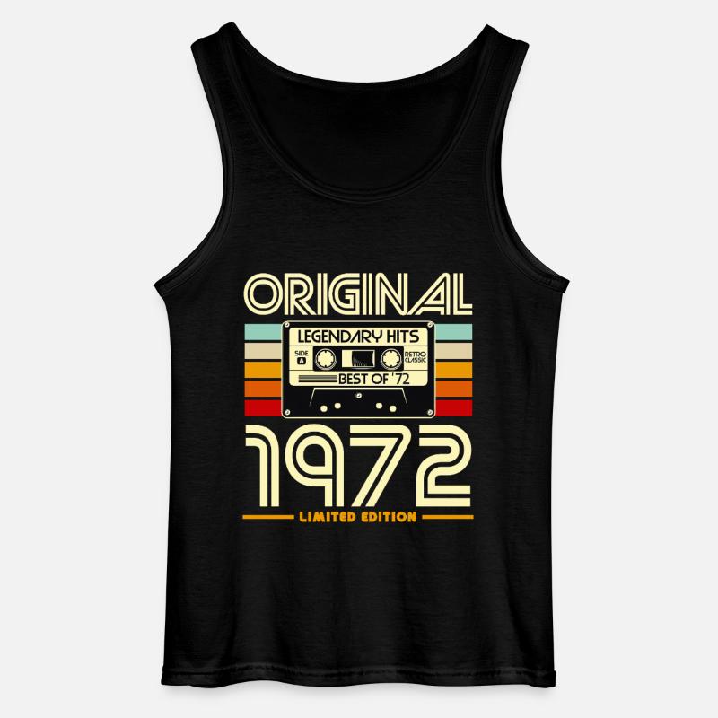 Original 1972 Retro Cassette - Gildan Men’s Tank Top - black