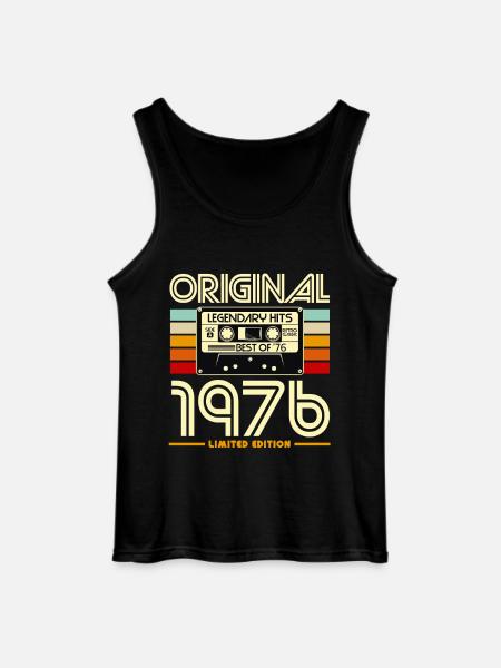 Original 1976 Retro Cassette - Gildan Men’s Tank Top - black