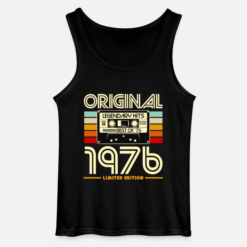 Originale Retro-Kassette von 1976 - Gildan Männer Tank Top - Schwarz