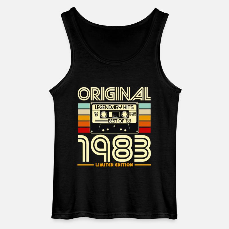 1983 Retro Limited Edition Kassette - Gildan Männer Tank Top - Schwarz