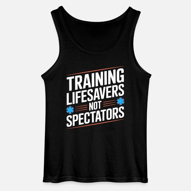 Paramedic Training Lifesavers Emergency Services - Gildan Men’s Tank Top - black