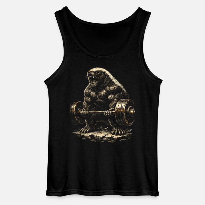 Honigdachs Honey Badger Tier - Gildan Männer Tank Top - Schwarz