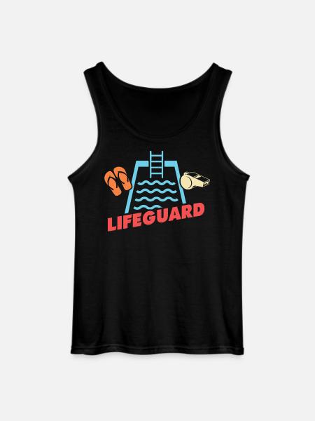 Lifeguards Love Lifeguard Swimmers - Gildan Men’s Tank Top - black