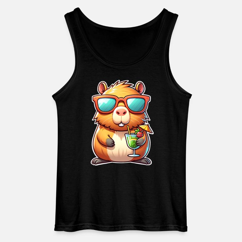 Capybara  - Gildan Männer Tank Top - Schwarz