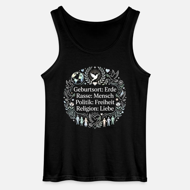 Gegen Rassismus - Gildan Männer Tank Top - Schwarz