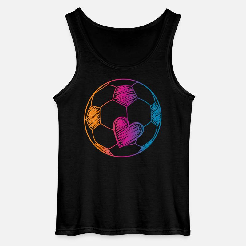 Piłka nożna Akwarela - Męski tank top Gildan - czarny