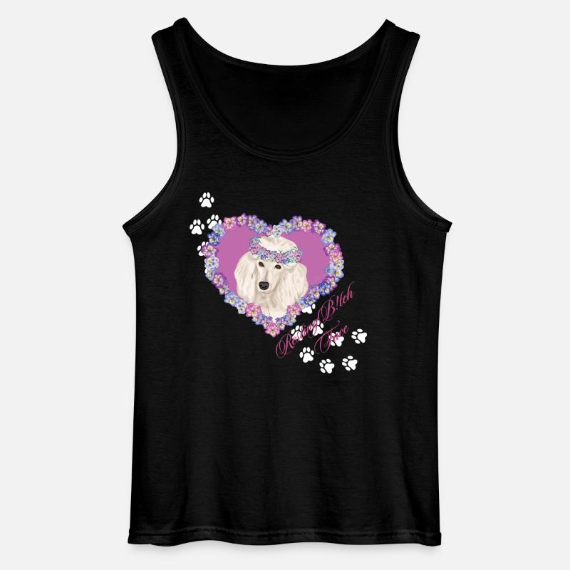 Resting B!tch Face Poodle - Gildan Men’s Tank Top - black
