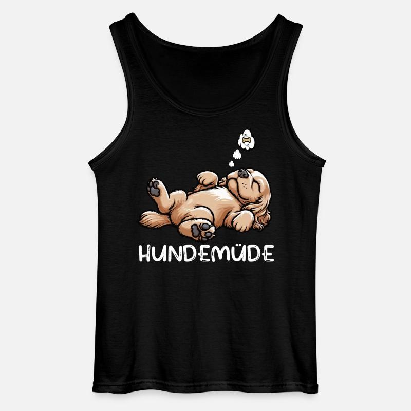 Hundemüde Cocker Spaniel Cockerhund Cockerbesitzer - Gildan Männer Tank Top - Schwarz