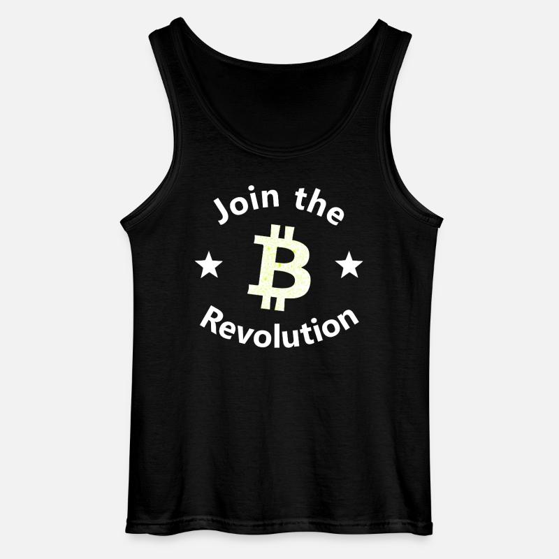 Bitcoin Revolte Kreis - Gildan Männer Tank Top - Schwarz