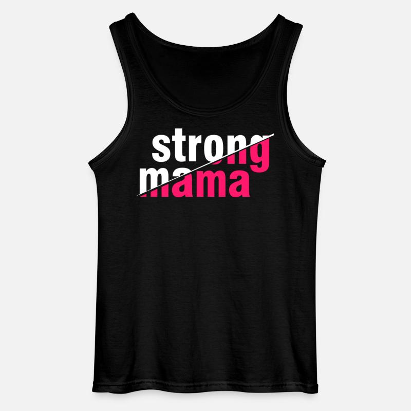 Starkes Mama-Hemd - Gildan Männer Tank Top - Schwarz