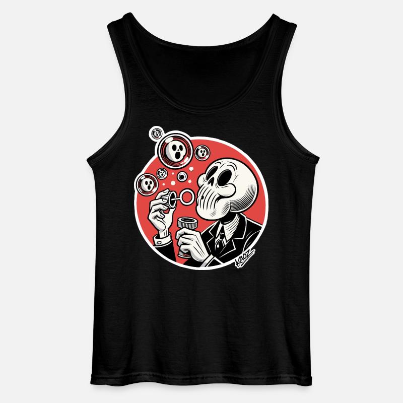 Skelettblasen-Illustration - Gildan Männer Tank Top - Schwarz