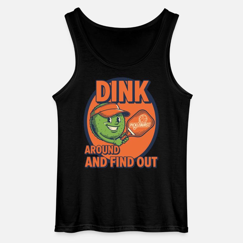 Pickleball driter rundt og find ud af sjov spiller - Gildan tanktop til mænd - sort