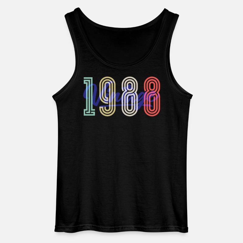 Annata 1988 - Canotta da uomo Gildan - nero