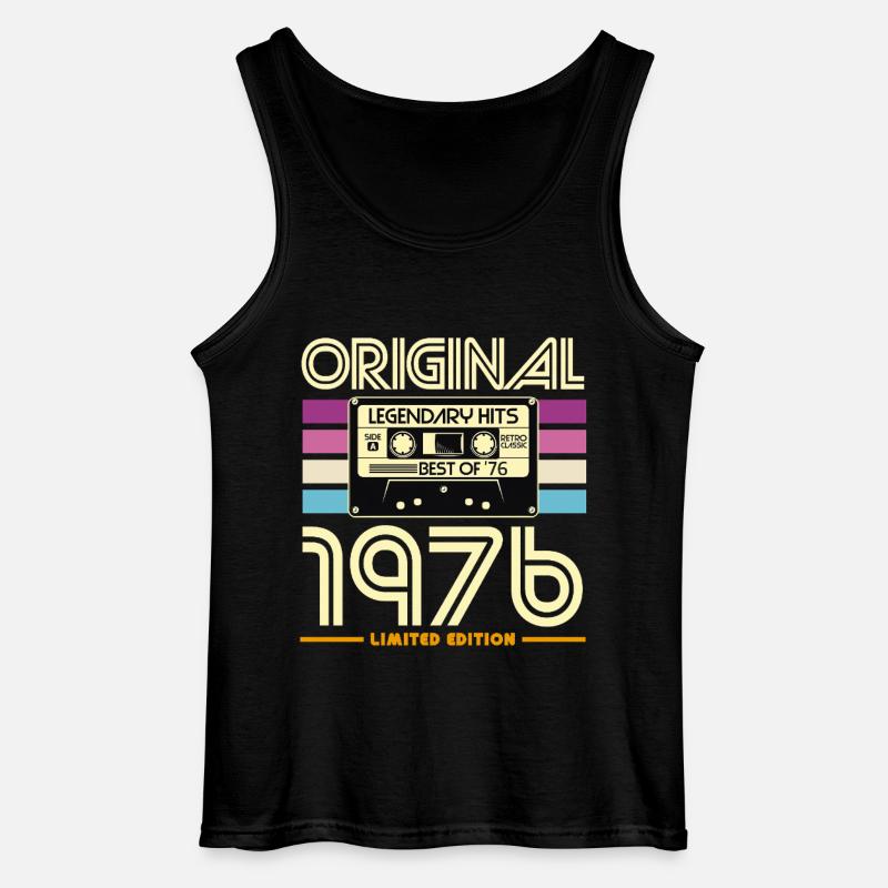 Kassette Retro 1976 Edition - Gildan Männer Tank Top - Schwarz