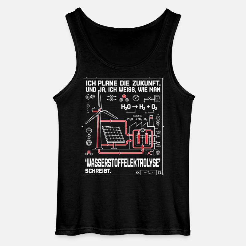 Ingenieur Plan Wasserstoffelektrolyse - Gildan Männer Tank Top - Schwarz