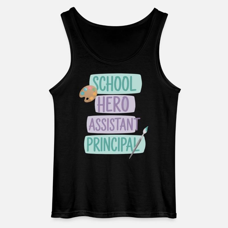 School Hero Assistant Principal - Gildan Männer Tank Top - Schwarz