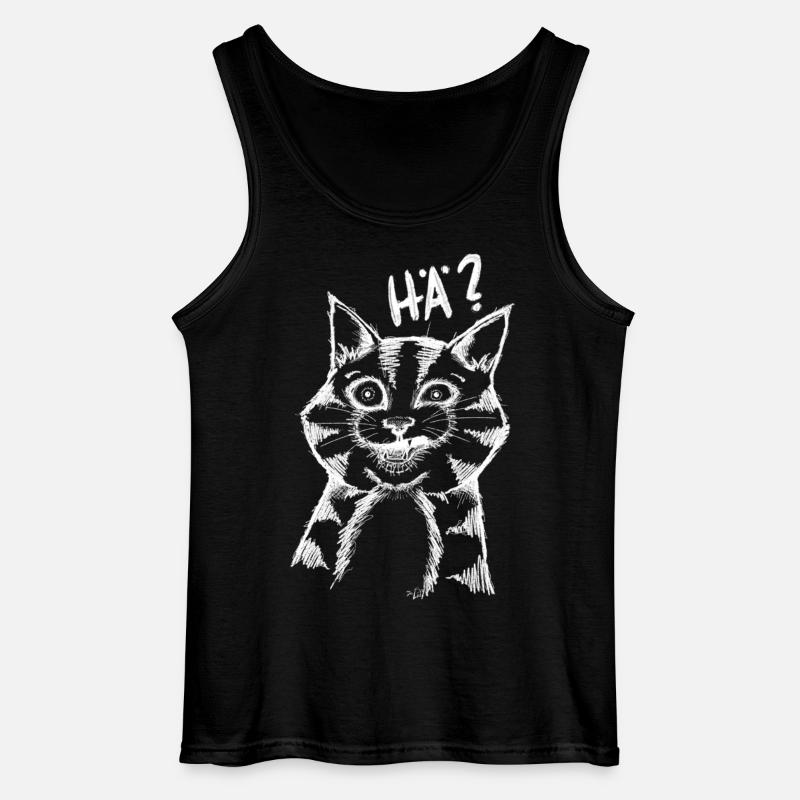 HÄ CAT - Gildan Männer Tank Top - Schwarz