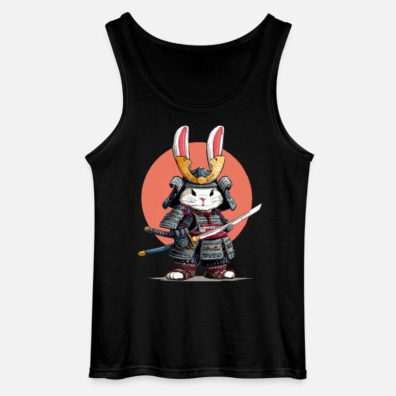 Bunny Samurai Warrior - Gildan Men’s Tank Top - black