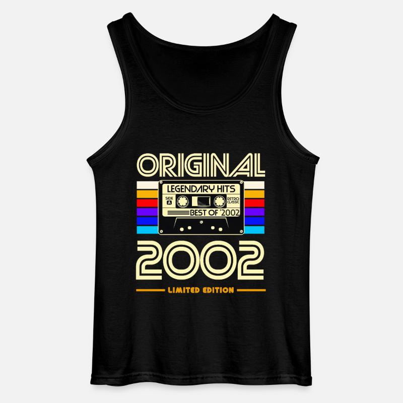 Originalkassette Retro von 2002 - Gildan Männer Tank Top - Schwarz