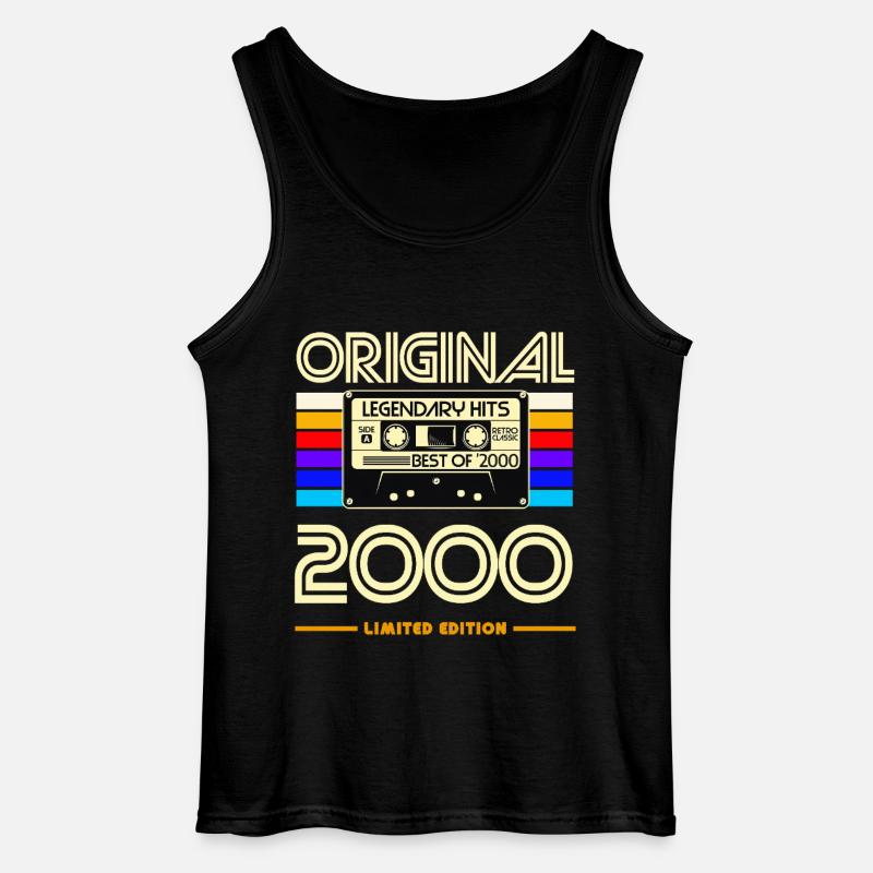 Original 2000 Nostalgia Cassette Limited - Gildan Men’s Tank Top - black