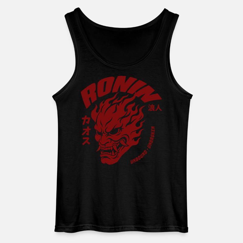 Ronin Oni Biker  - Gildan Männer Tank Top - Schwarz