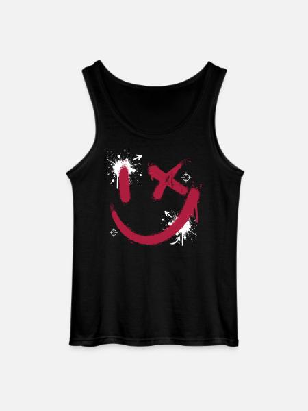 Graffiti Skull Street Art Spray - Gildan Men’s Tank Top - black