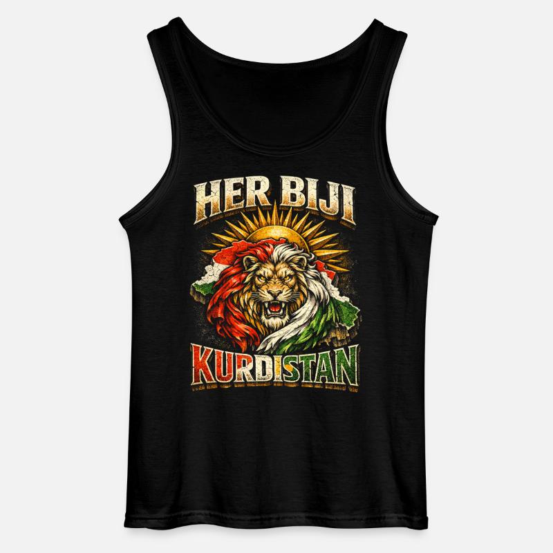 Her Biji Kurdistan Kurde Kurden - Gildan Männer Tank Top - Schwarz
