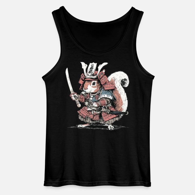 Eichhörnchen-Samurai-Rüstung - Gildan Männer Tank Top - Schwarz