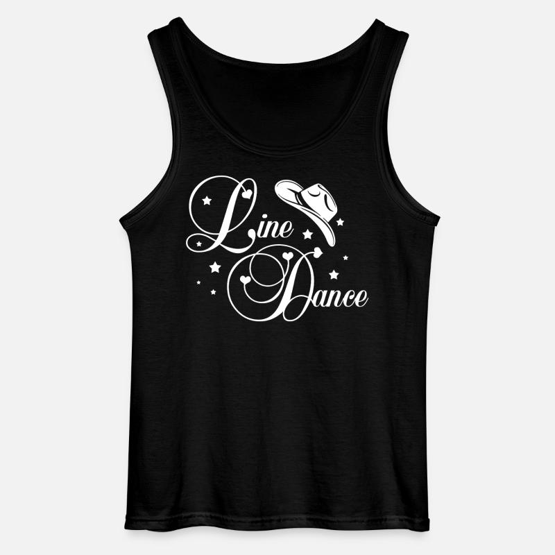 Line Dance Script - Gildan Männer Tank Top - Schwarz