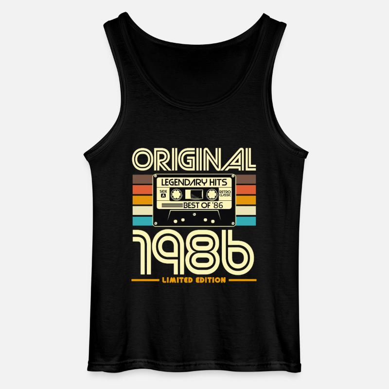 Originale limitierte Retro-Kassette von 1986 - Gildan Männer Tank Top - Schwarz