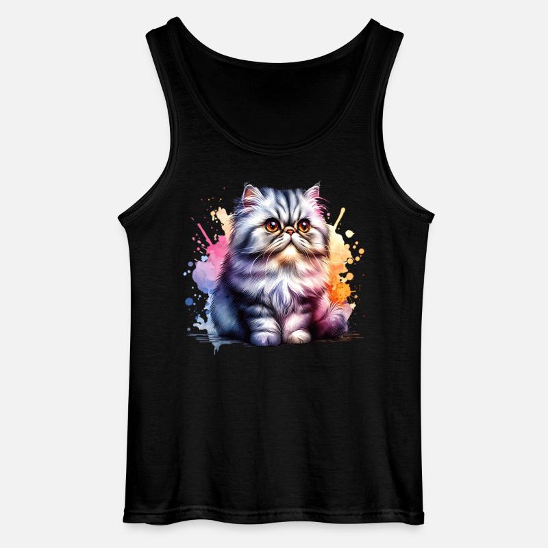 Perserkatze Geschenk - Gildan Männer Tank Top - Schwarz