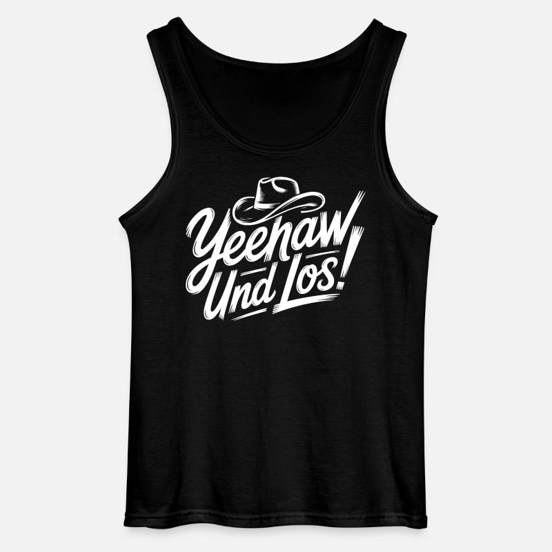 Yeah and Los! Western Script - Débardeur Gildan Homme - noir