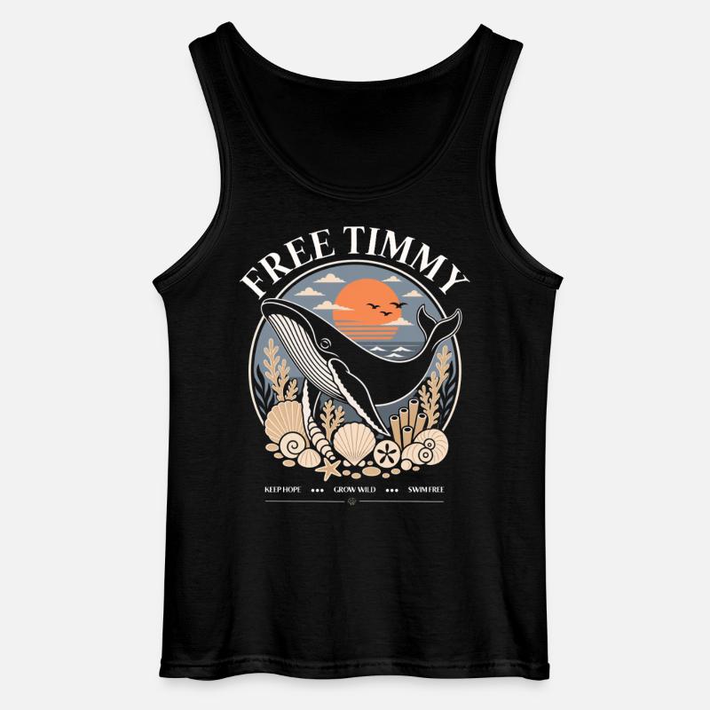 Buckelwal Timmy Hope Statement Merch - Gildan Männer Tank Top - Schwarz
