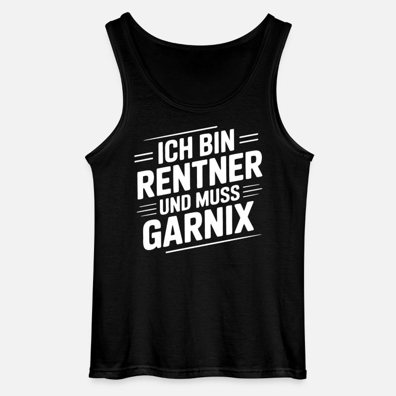 Ich bin Rentner – Muss Garnix - Gildan Männer Tank Top - Schwarz