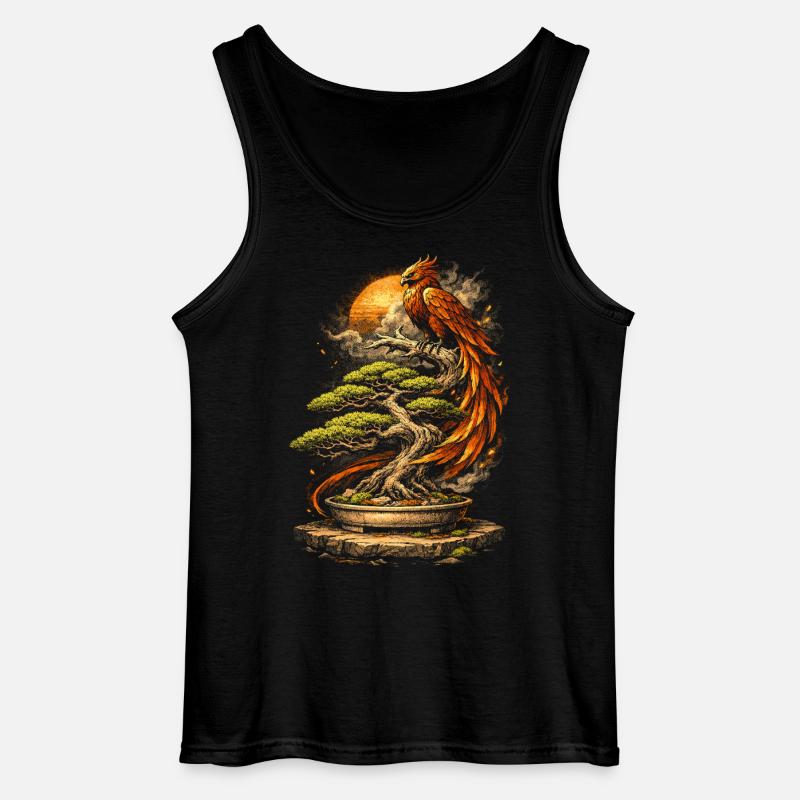 Bonsaibaum Mit Phönix - Gildan Männer Tank Top - Schwarz