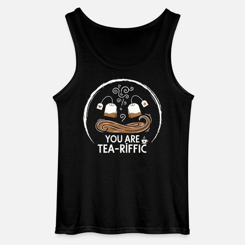 Tea pun - Gildan Men’s Tank Top - black